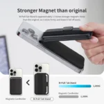 ⁦Sinjimoru M-Pull Tab Stand Magsafe Wallet - Blue⁩ - الصورة ⁦3⁩